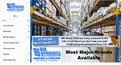 Desktop Screenshot of heatingandcoolingwarehouse.com